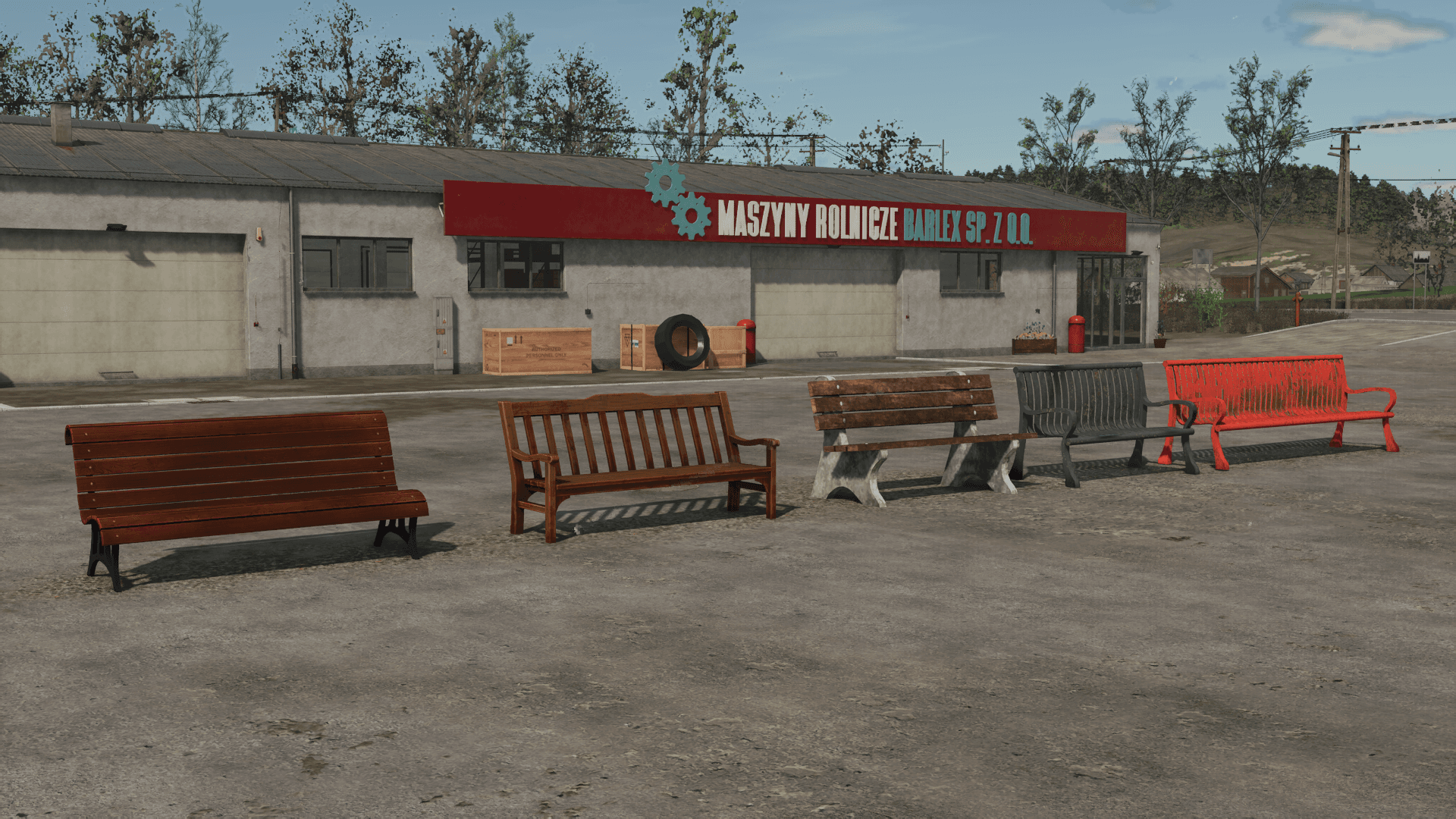 FS25 - Placeable Benches Pack